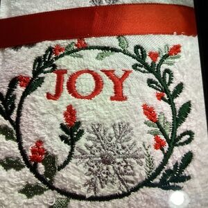 New Christmas Hand Towels Set- JOY